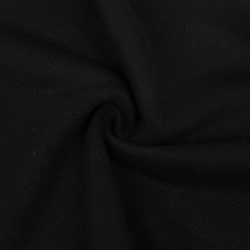 Ткань Футер 3-х нитка, Петля, цвет Черный (на отрез)  в Воронеже