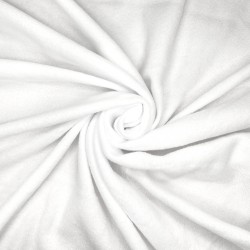 Ткань Флис Односторонний 130 гр/м2, цвет Белый (на отрез)  в Воронеже