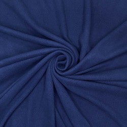 Ткань Флис Односторонний 130 гр/м2, цвет Темно-синий (на отрез)  в Воронеже