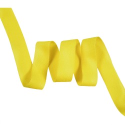 Окантовочная лента-бейка, цвет Жёлтый 22мм (на отрез)  в Воронеже